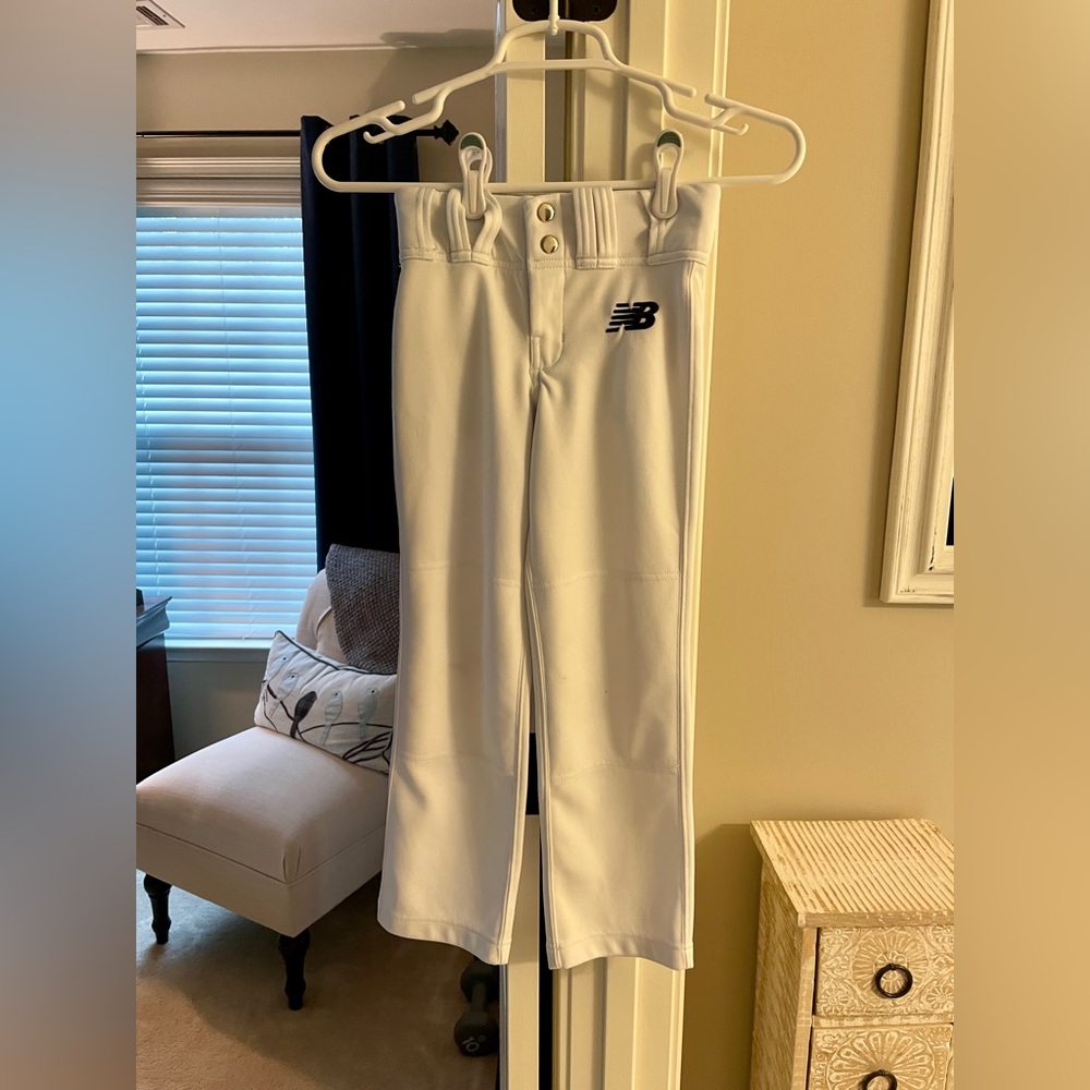 New Balance Youth XS White Baseball Pants